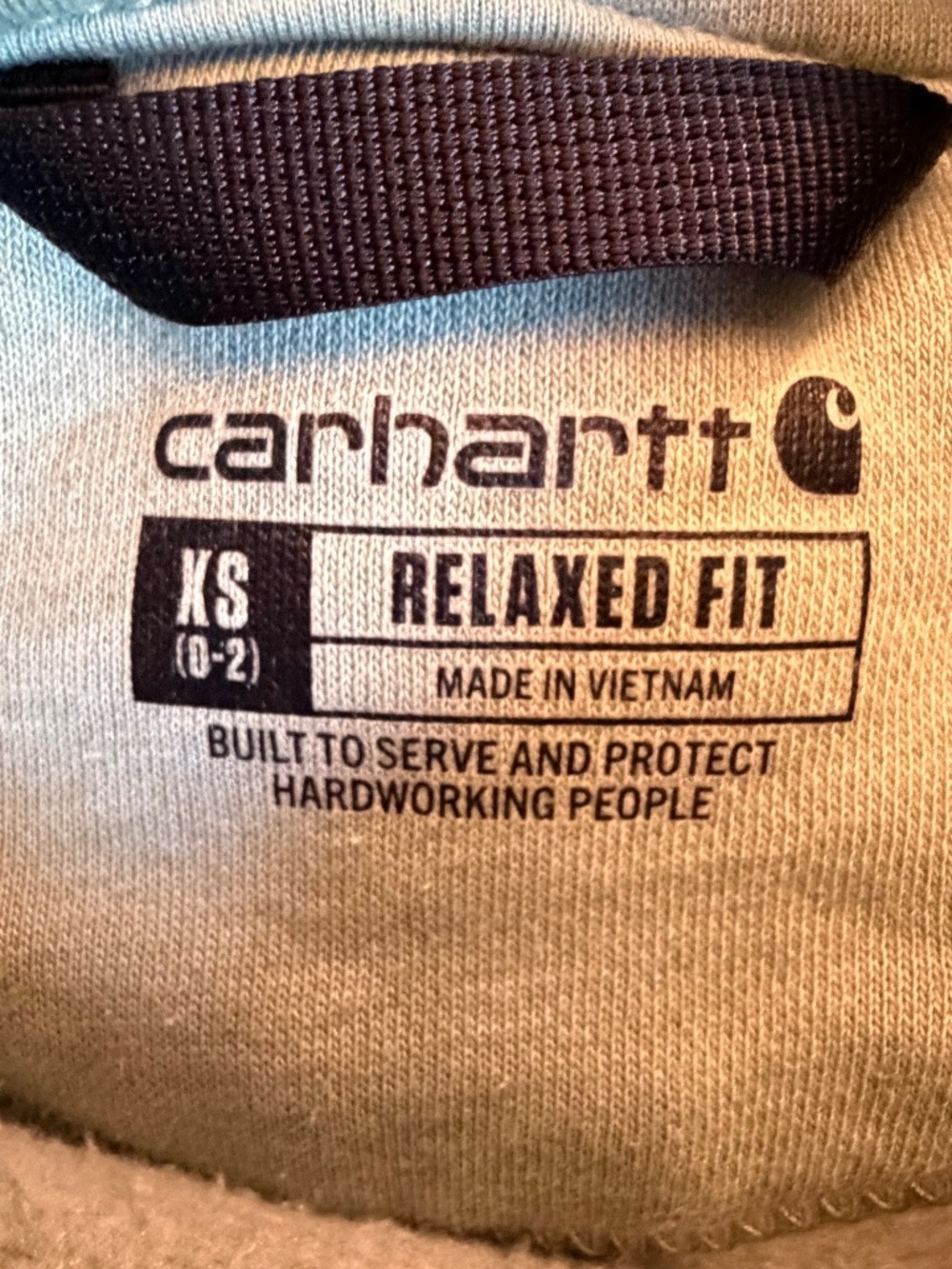 Carhartt Sage Hoodie Sweatshirt with Sellout Sleeve, Size XS - Picture 10 of 14
